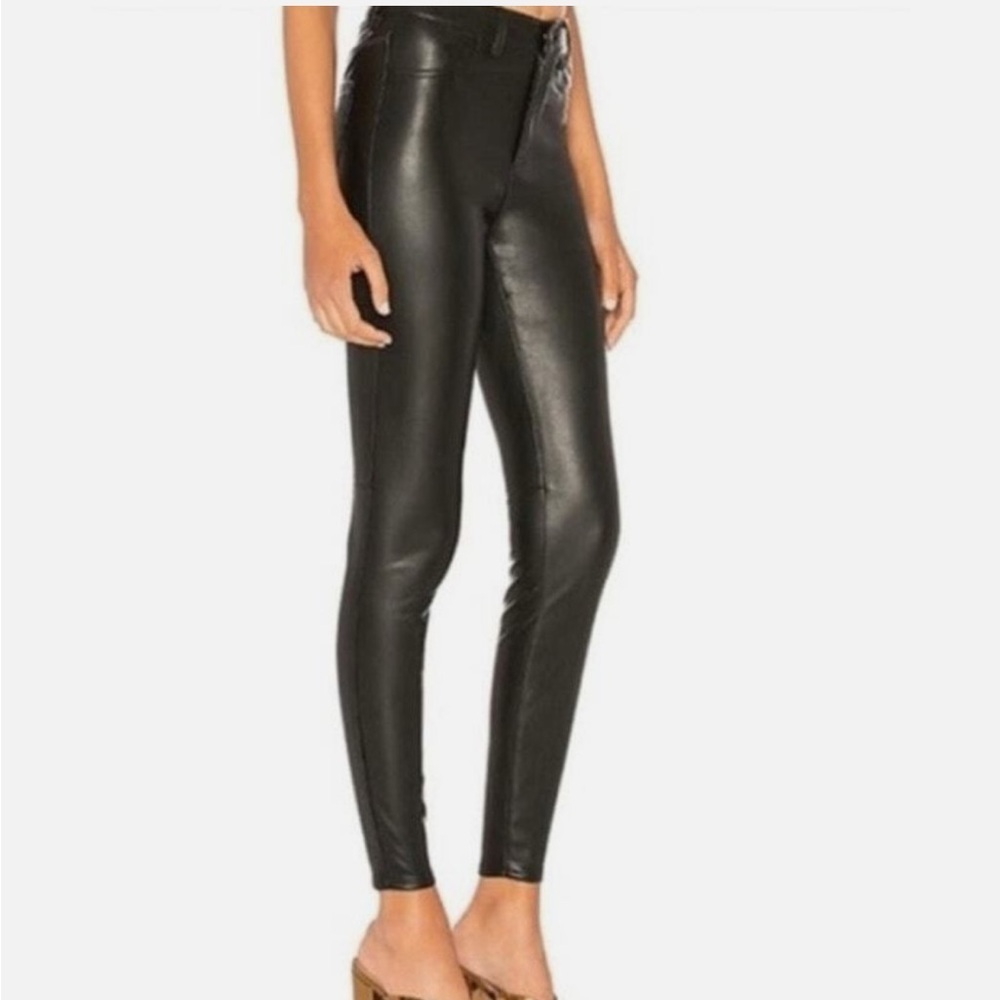 Free People Vegan Leather High Rise Pant Black Women's Sz 28 - Picture 2 of 13